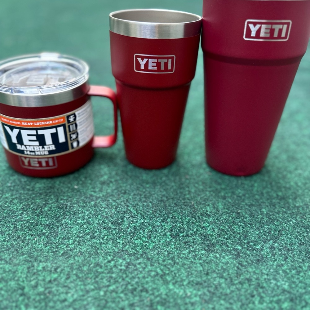 Yeti Rambler Collection Brick Red and Harvest Red - Picture 2 of 12
